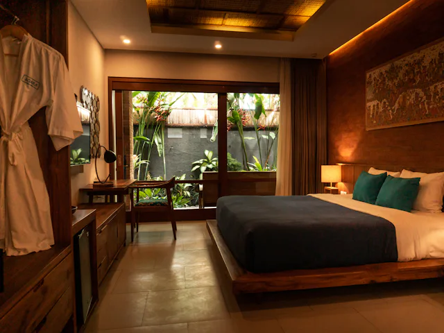 A guest bedroom in a five-star hotel